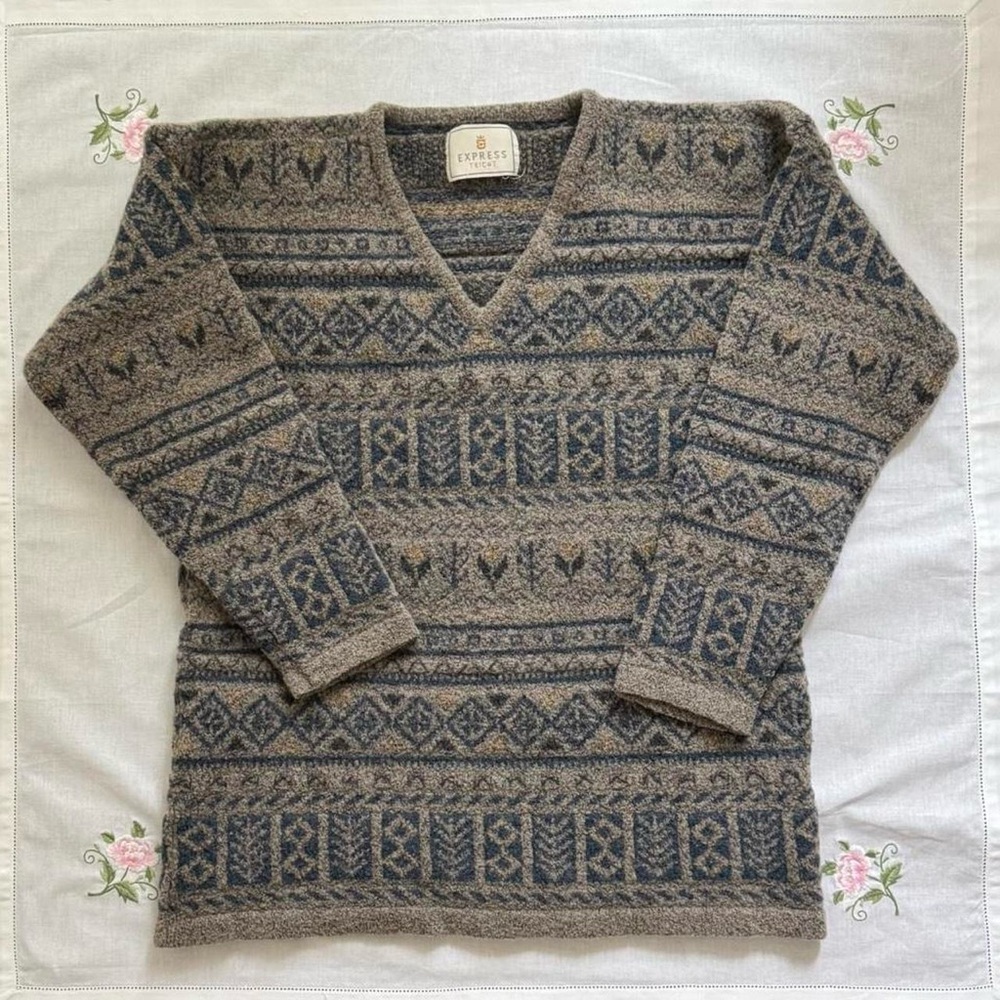 ⟡ Vintage Express Tricot Knit Sweater ⟡